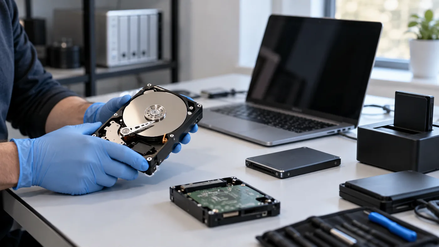 aterstalla raderade filer utan att forvarra skadan i en professionell teknisk miljö för datalagring och återställning