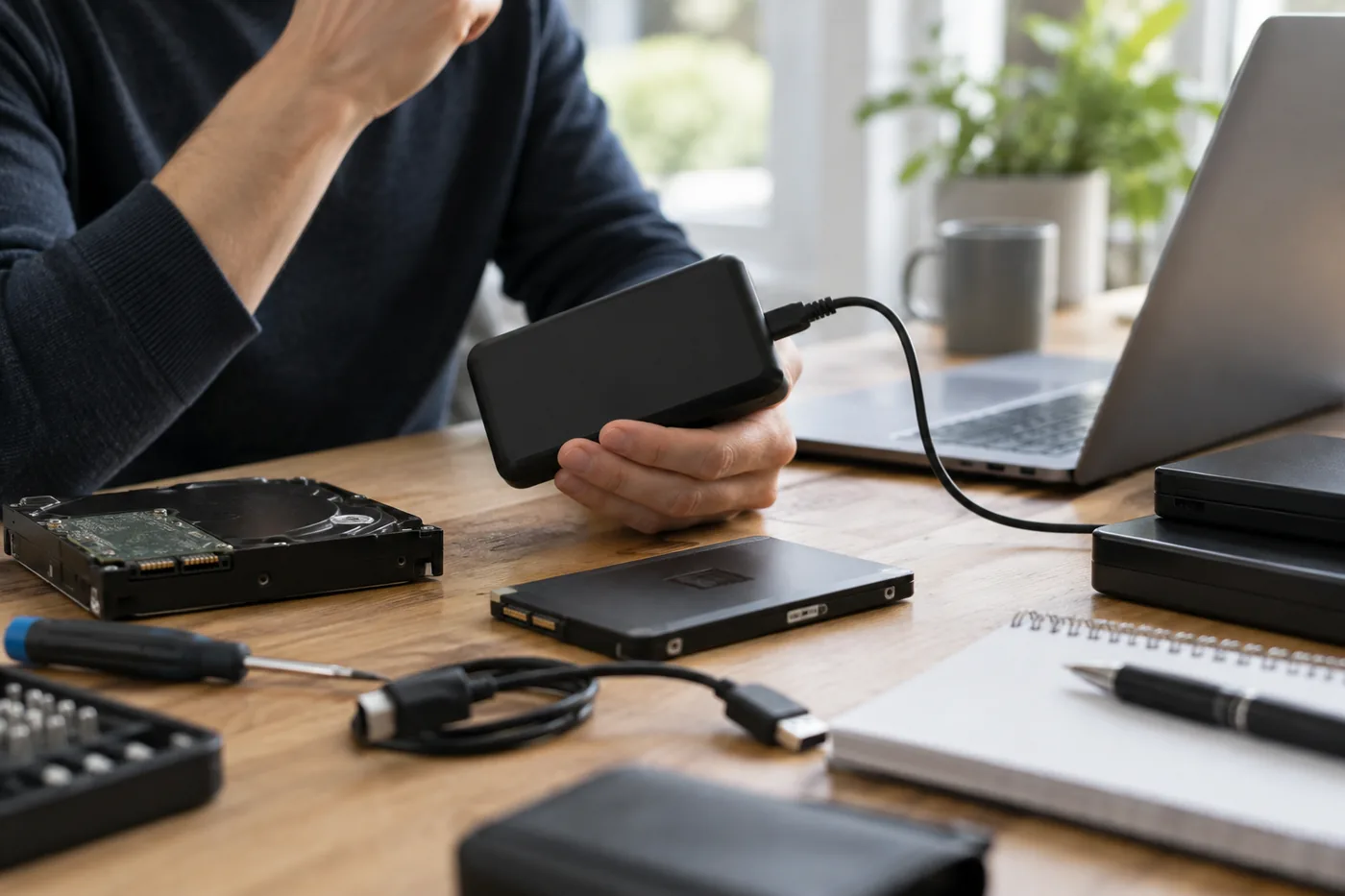 extern harddisk fungerar inte felsokning i ratt ordning i en professionell teknisk miljö för datalagring och återställning