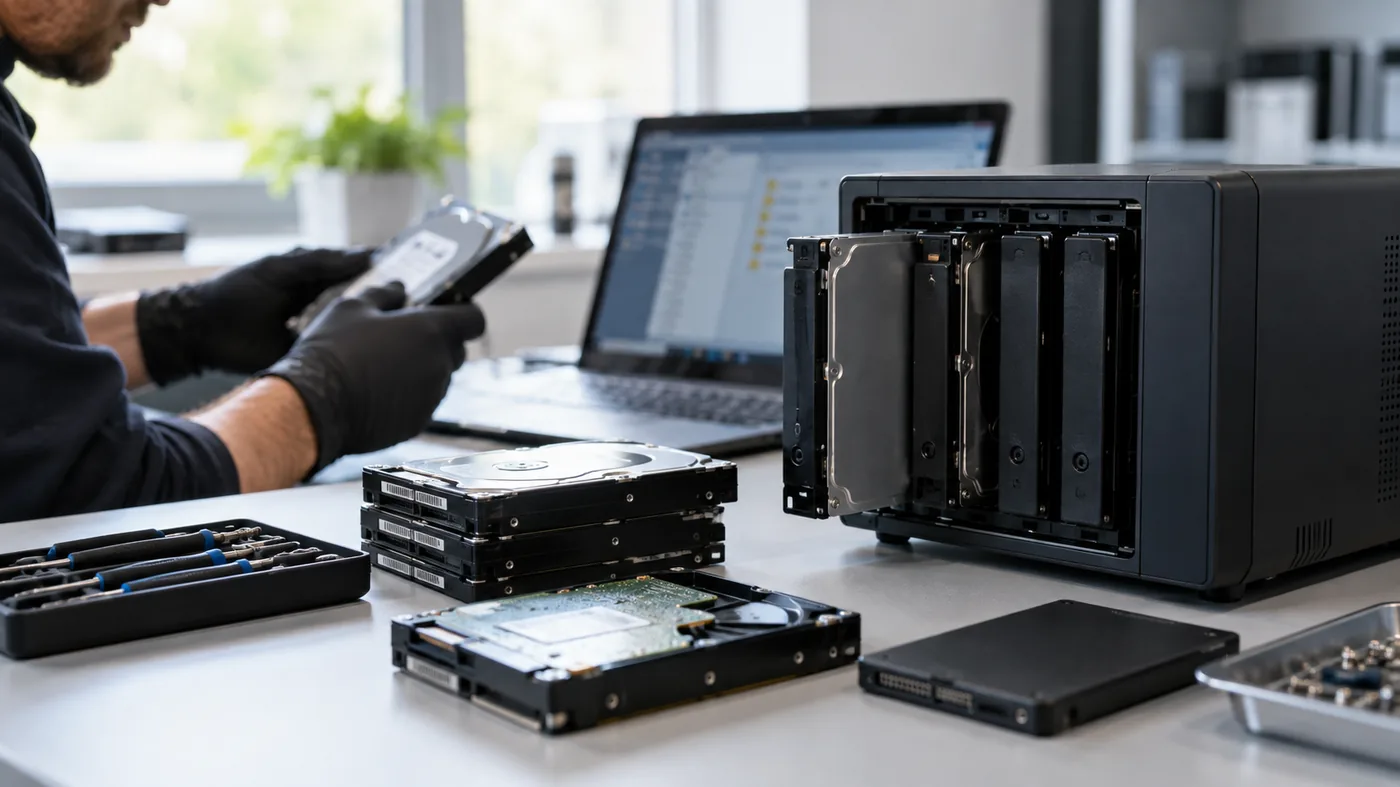 nas dataraddning nar flera diskar gor problemet storre i en professionell teknisk miljö för datalagring och återställning